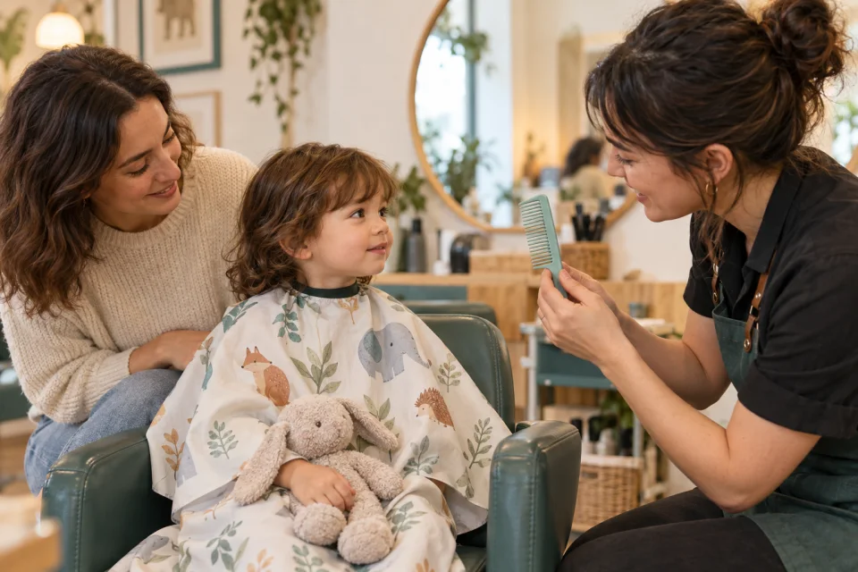 Photographie éditoriale pour Préparer une première coupe enfant sans promesse forcée