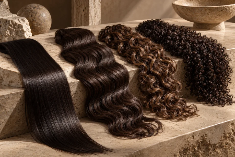 Photographie éditoriale : type de cheveux : séparer forme, densité, diamètre et état